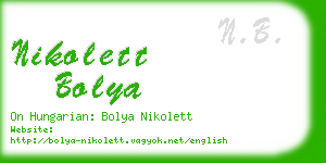 nikolett bolya business card